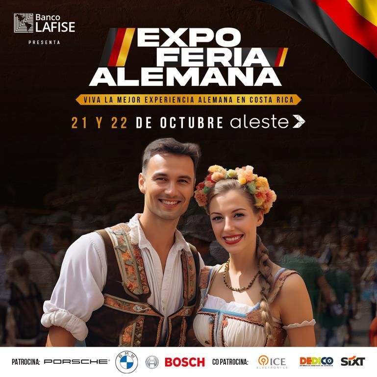 DAAD_CA's tweet photo. Agenden la fecha para ir a la ExpoFeria Alemana en Costa Rica, donde habrán actividades de gastronomía, mercado alemán, autos, música, charlas, bailes, tecnología, educación y muchas más! Entrada gratuita. Días: 21 y 22 de octubre
https://t.co/uZZr1fzIoq https://t.co/cAetuaXuqT