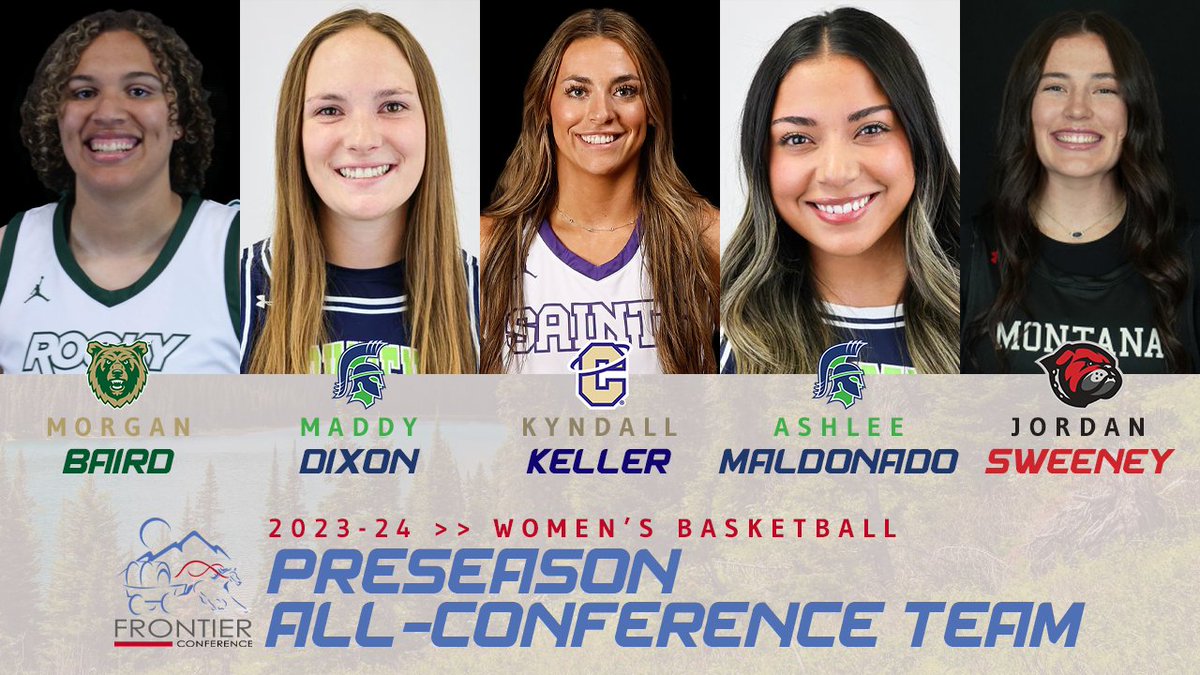 FConference's tweet photo. 🏀 2023-24 WBB Preseason All-Conference Team
▶️Morgan Baird, @BattlinBears
▶️Maddy Dixon, @UPArgos
▶️Kyndall Keller, @CCSaints
▶️Ashlee Maldonado, @UPArgos
▶️Jordan Sweeney, @UMWBulldogs
#FCbasketball #FCsports https://t.co/uJKqnA0iLS