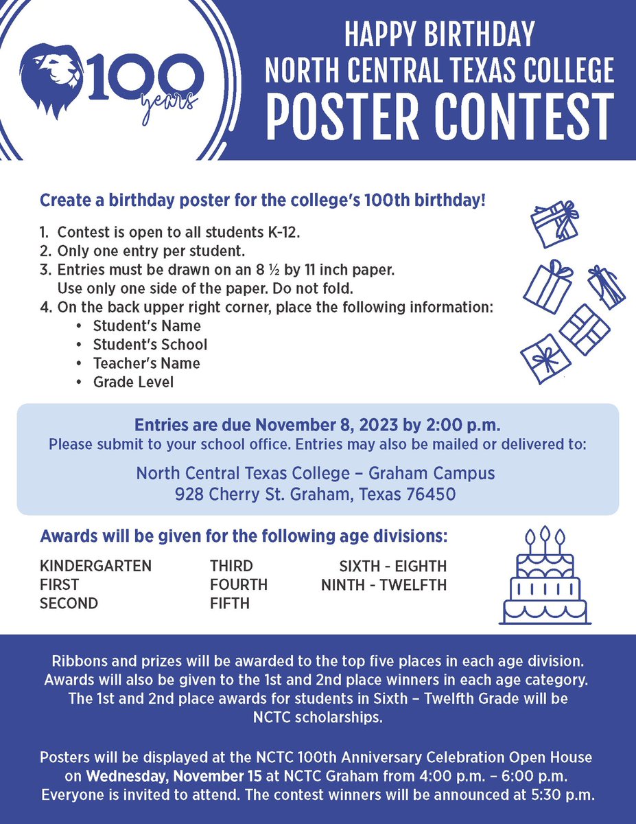 Happy Birthday NCTC Poster Contest!