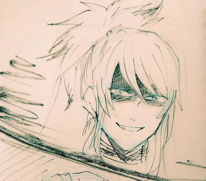 むこつんと孫さんの回想～～～～ってのが描きたかったけど普通に10分じゃ無理だった朝、シゴトォ