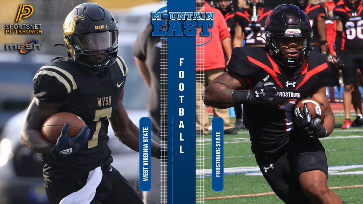 TheMountainEast's tweet photo. Week eight of the 2023 MEC football season will begin on Thursday night with West Virginia State traveling to Frostburg State.

The game will be regionally televised live on SportsNet Pittsburgh and MASN beginning at 7 p.m.! #MECFB https://t.co/7LHc5wFmlk