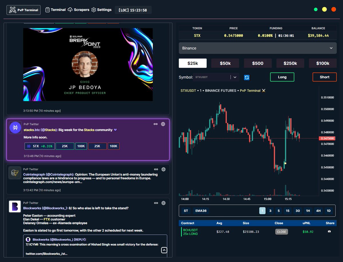PvP Terminal v1.2.9

- 🎯Price Alerts with user-set thresholds

- 📼In-terminal (and notification) video player

- ⚡️Frontend process abstracted from the main app - this means more frequent updates with no installation needed