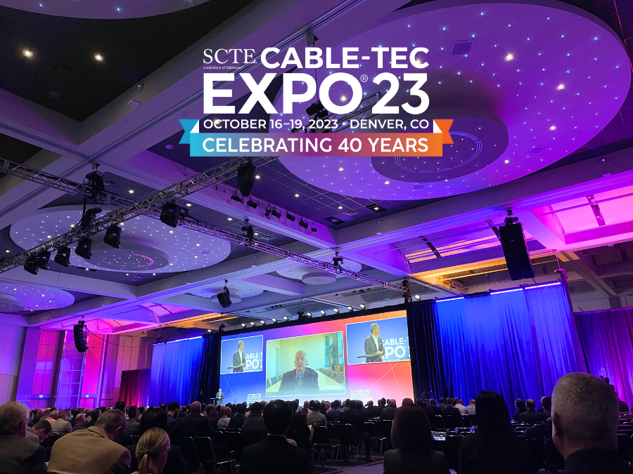 scte's tweet photo. It's here! SCTE President & CEO Mark Dzuban opened #CableTecExpo 2023 in the Mile High Ballroom, followed by presentations with @CableLabs, @Charter, & @Rogers. @CEEK, @Charter, @Liberty Global. Industry legend John Malone provided future insights: https://t.co/6nt8Erkq7W https://t.co/WTy1IgUfZM