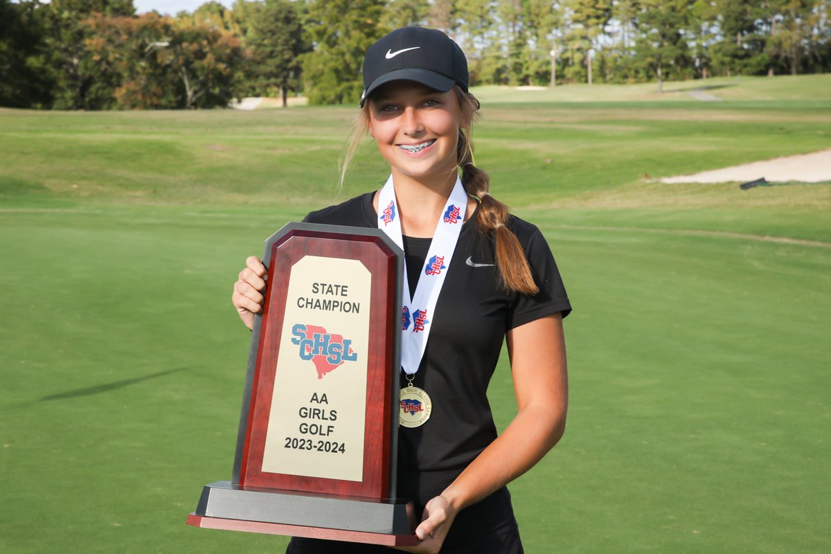 Along with a 3rd consecutive State Title, <a href="/CHSLadiesGolf/">Chesnee Girls Golf</a>'s Olivia Roberts won her 2nd consecutive individual 2A-1A state championship!  Four <a href="/Chesnee_Eagles/">Chesnee High School</a> also earned All-State Honors. They are Olivia Roberts, Addy Parker, Olivia Shields, and Abigail Watson #2sGotTalent