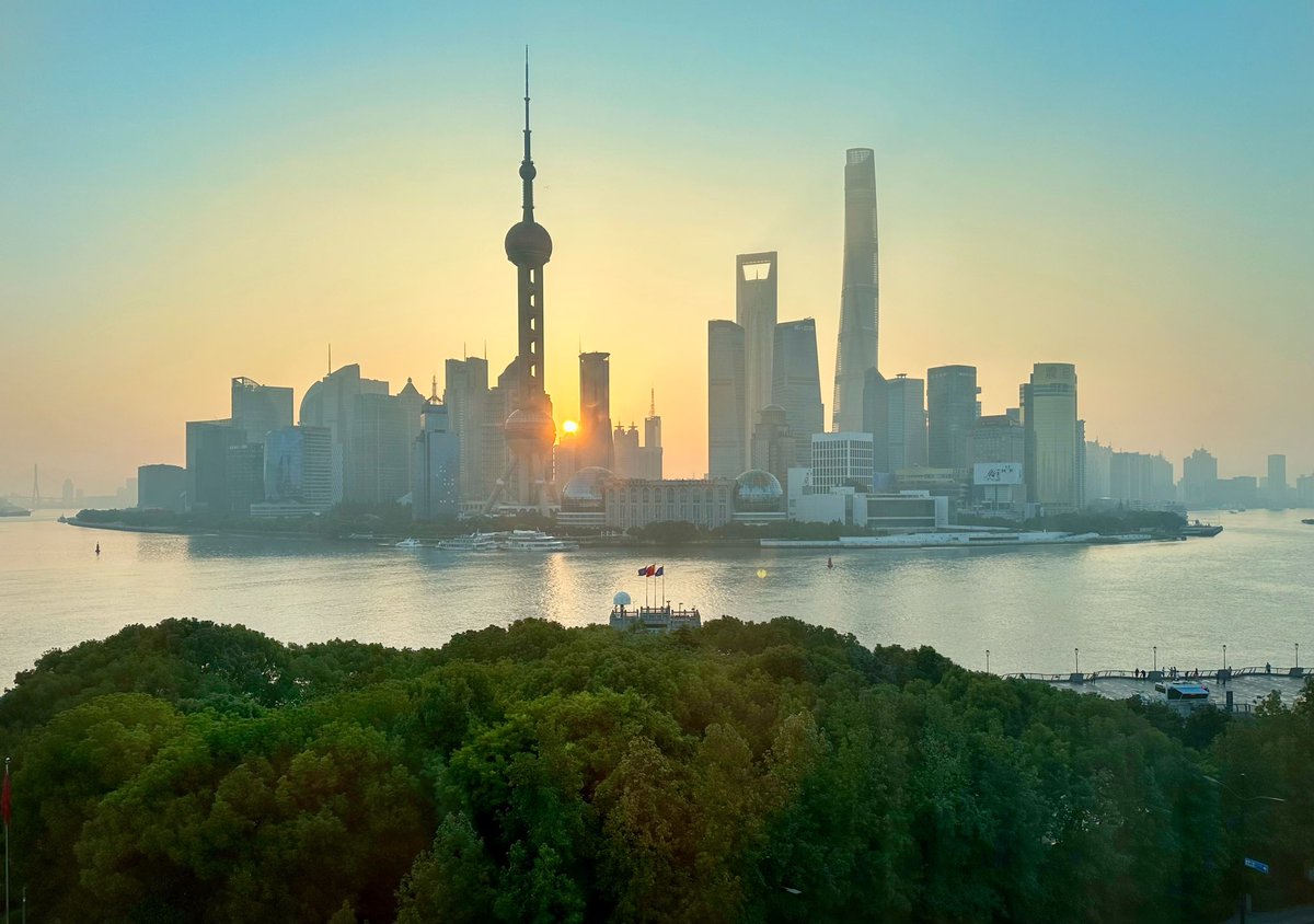 Sunrise in Shanghai.