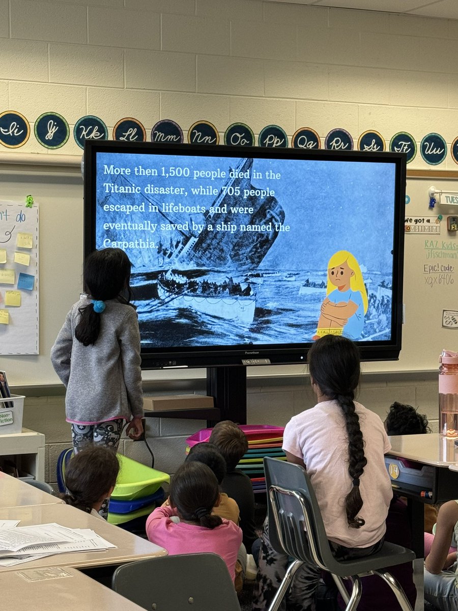 Jamie Fischman (@missfischman) on Twitter photo Avantika shared a presentation all about The Titanic today, which went along perfectly with this weekโs Scholastic News Issue all about The Titanic! <a href="/RLCPrincipal/">Diane Insari</a> <a href="/RLC_Coyotes/">Rosa Lee Carter ES</a> Avantika shared a presentation all about The Titanic today, which went along perfectly with this weekโs Scholastic News Issue all about The Titanic! <a href="/RLCPrincipal/">Diane Insari</a> <a href="/RLC_Coyotes/">Rosa Lee Carter ES</a>