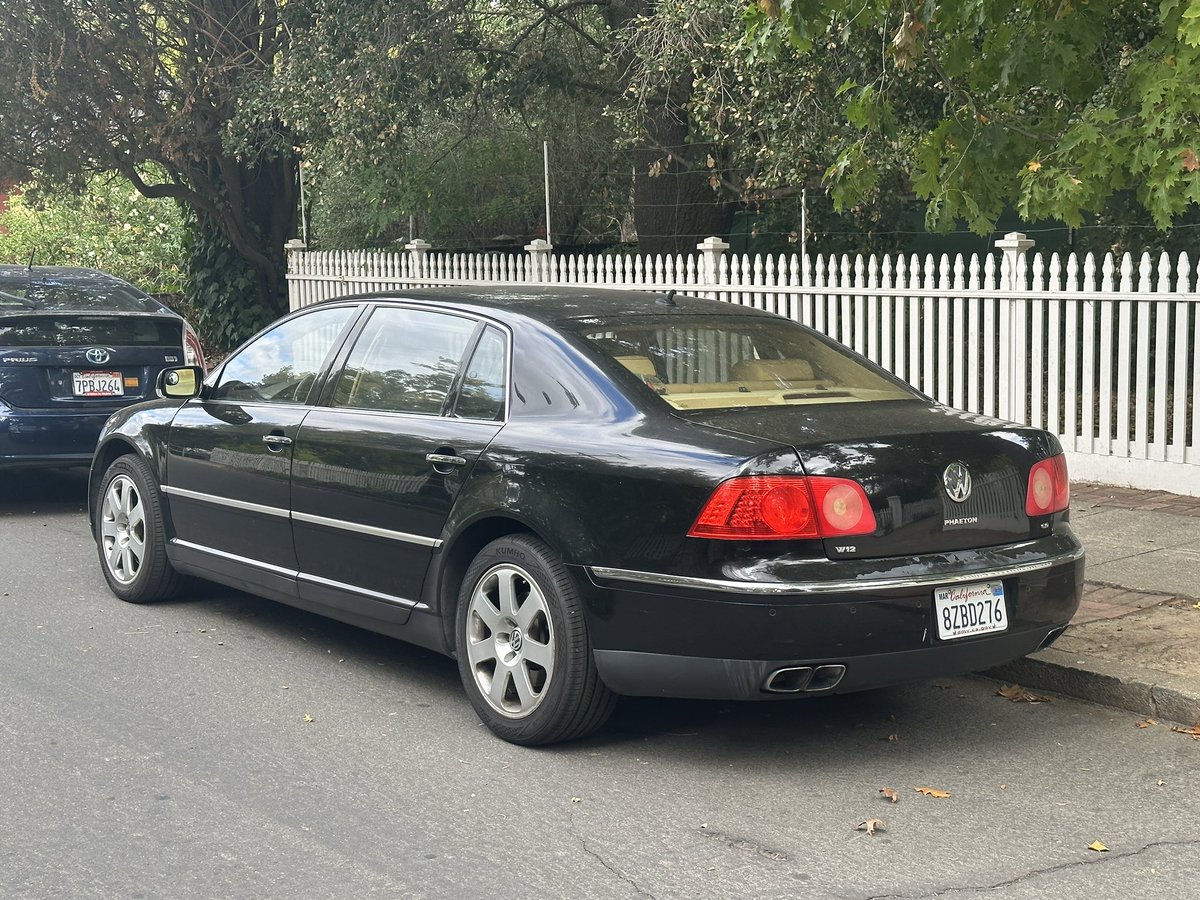 DougDeMuro's tweet photo. Somehow I saw two different Volkswagen Phaeton W12s, randomly, in the last two days. https://t.co/evA6N4PLAr