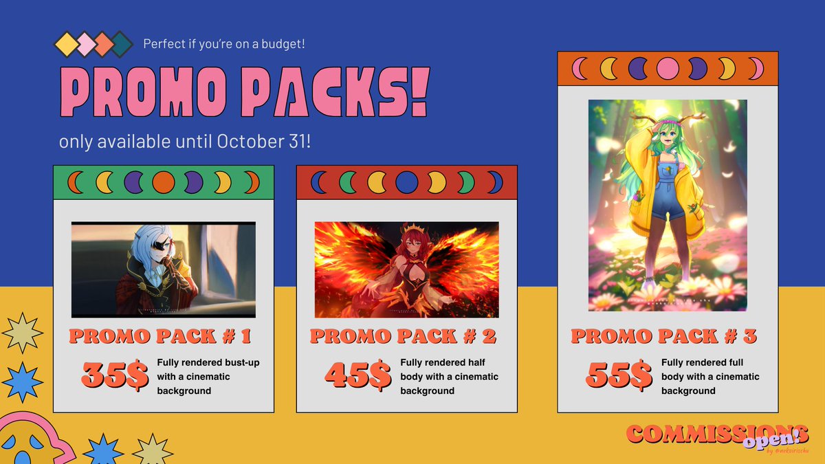 NekoIrizchu's tweet photo. 🎨 Looking for an artist? dont chu worry, @nekoirischu's got chu!✨

New promo packs are also time-limited available! Check thread for more details~ 
DM me for orders. Let's make your vision into life!🖌️

ur rts r APPRECIATED  #CommissionsOpen #ArtistOnTwitter #ArtMoots https://t.co/FjDafLQtvl
