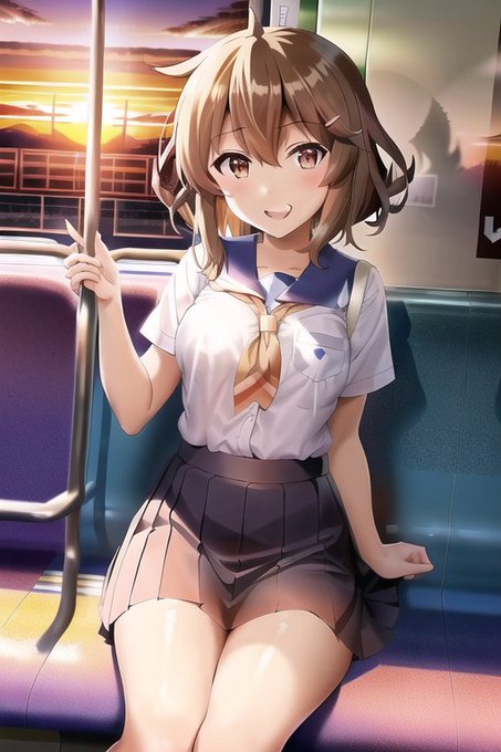 「プリーツスカート 電車内」のTwitter画像/イラスト(新着)