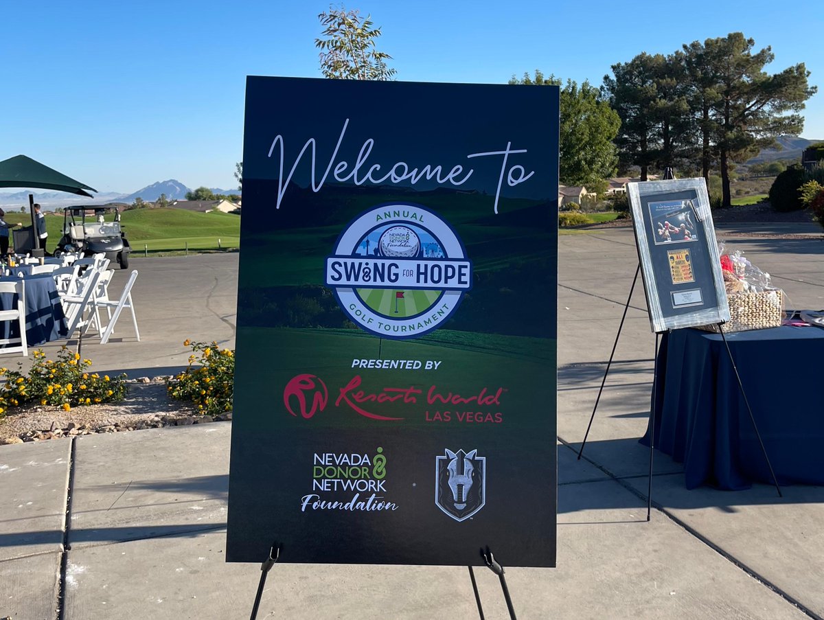 NVDonor's tweet image. We&apos;re grateful for the success we had at our 3rd annual #SwingForHope Golf Tournament! Special shout out to the @HSKnights &amp;amp; @ResortsWorldLV for supporting our mission. We look forward to next year’s event. #EndTheWait