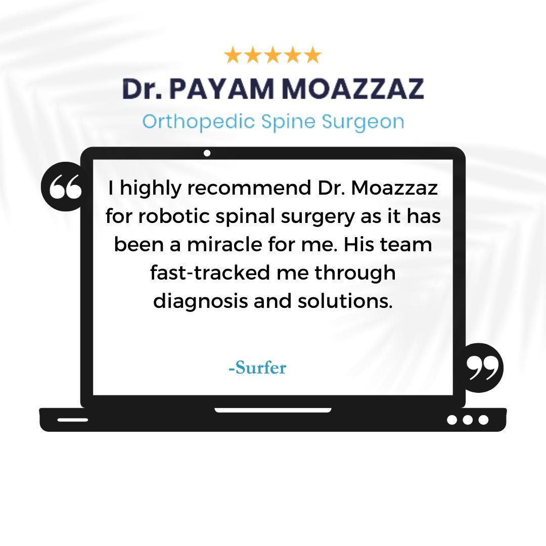 Thank you for sharing your experience! #SanDiegoSpineSurgeon #SpineSurgery #BackSurgery #SpineHealth #SpineSpecialist #OrthopedicSurgery #BackPainRelief #SpineWellness #SpineCare #patienttestimonial #testimonialtuesday