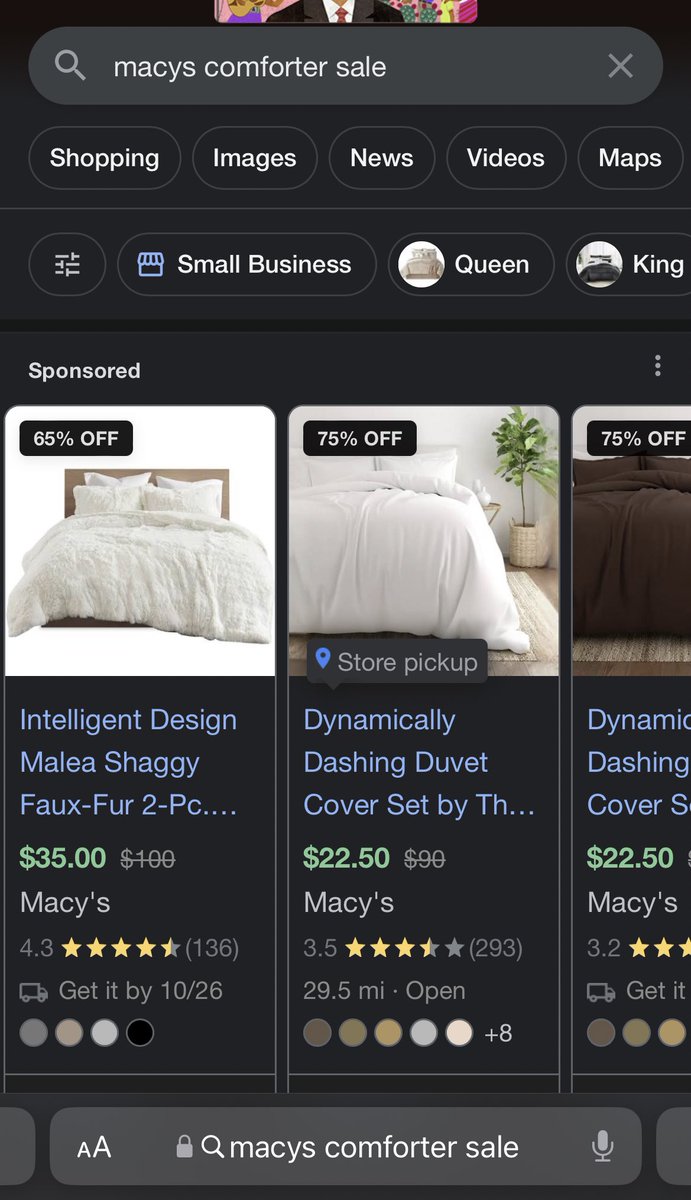 MissThrilla's tweet image. YES — And to add to this: Macy’s is currently having a comforter sale for the season. GET COZY 🛌