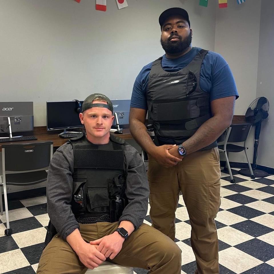 It’s active shooter training for the academy attendees this week! Pictured are Zion Hunter, Steve Antoine, James Wills & Mikhail Dukes. We’re looking forward to seeing all their progress & having them back home for more training soon! #BNPD #BeTheDifference