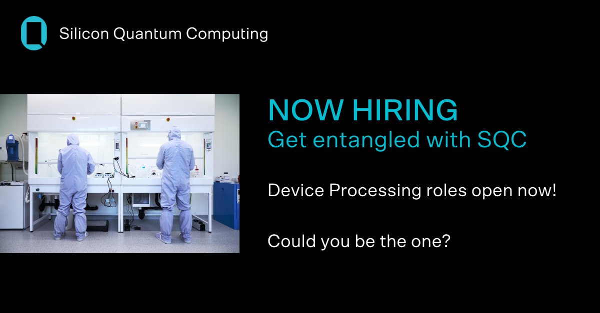 SQC are hiring!

We are looking to fill various Device Processing roles, at the heart of Sydney, Australia.

Visit our careers page to see our current roles, and don’t be afraid to say g’day! - sqc.com.au/careers/

#innovation #quantumcareers #QuantumComputing