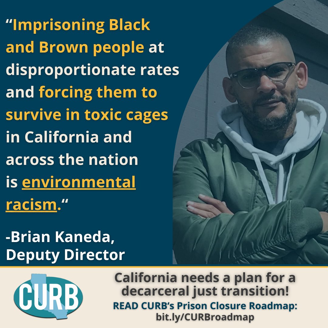 📣📣📣#CloseCAPrisons = Environmental Justice! Check out Brian’s full talk on the importance of a Decarceral Just Transition at @ceejhcenter’s recent talk 📲 bit.ly/CEEJHtalk More on CURB's recommendations for a Decarceral Just Transition 📲 bit.ly/CURBroadmap