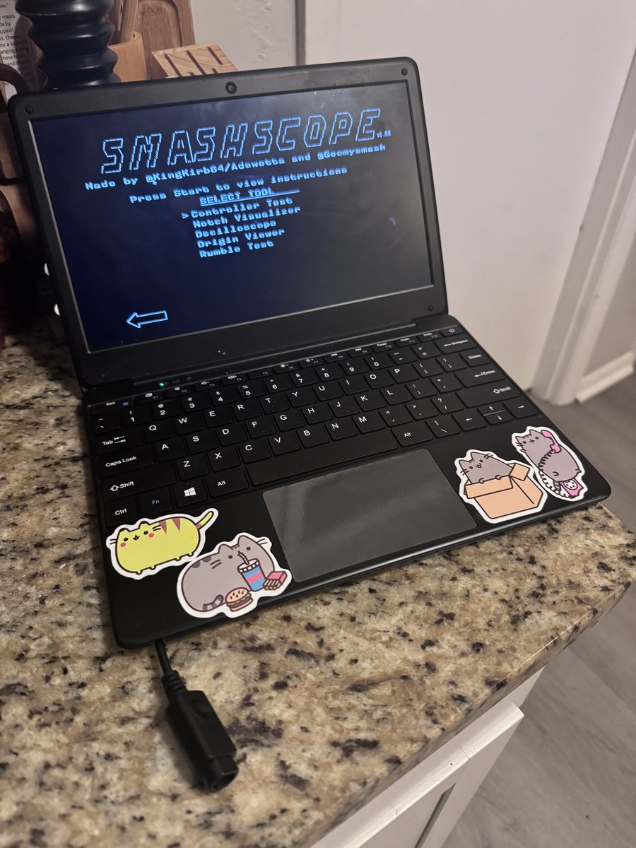 im bad with words and tweeting but check out my portable smash scope setup

scored the laptop secondhand for $20 and put it under the knife