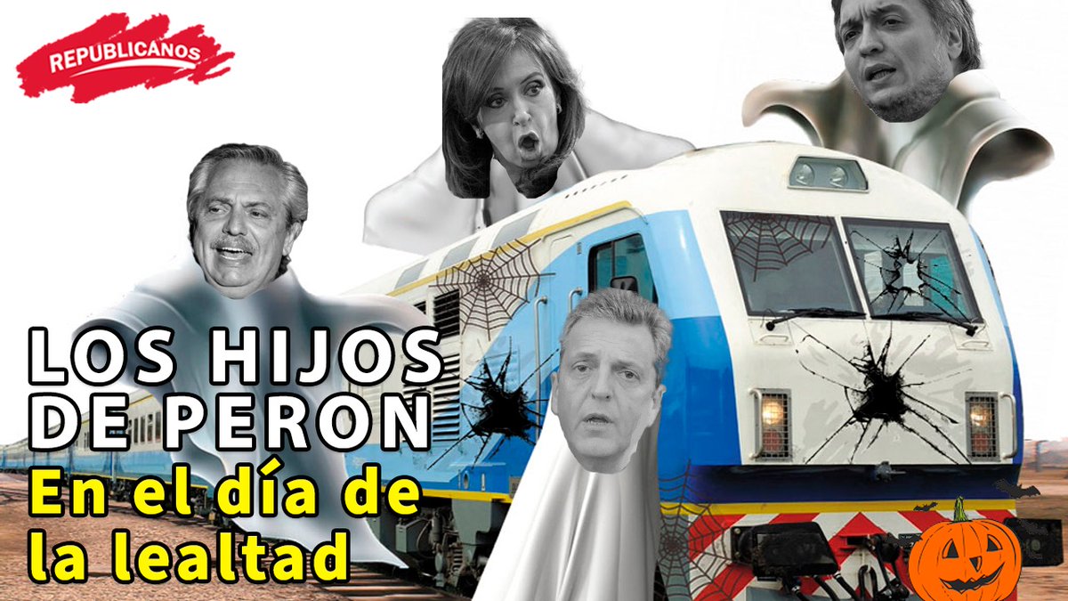 RepublicanosCRI's tweet photo. EL TREN FANTASMA DEL "DÍA DE LA LEALTAD" 🎃🎃
Conducido por "Los Hijos de Perón" que llevan adelante las ideas de la justicia social, mas bien en Yate #17Octubre

El domingo terminamos con esto haciendo opción por @PatoBullrich y #LaFuerzaDelCambio https://t.co/ERb3h8hN0u