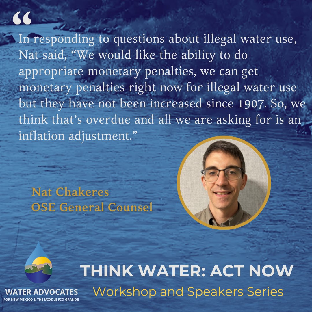 NMWaterAdv's tweet image. Water hearings typically rule in favor of senior water rights holders despite who initially filed. Water users in each level need assurance of water appropriation and fines from illegal water use. #prejudice #equitable #filingfees #inflation #affordable us02web.zoom.us/j/83907596582?…