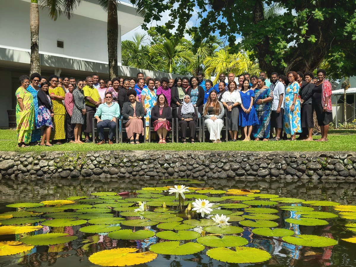 WFP_Pacific_'s tweet photo. 📢Happening now

Officials from the @MWCPA_Fiji &amp; Ministry of Finance 🇫🇯 are attending a 2-day #AnticipatoryAction Sensitization Workshop organized by the Department of Social Protection &amp; @WFP with support from @UNCERF.

#CycloneSeason
#BluePacific🏝️ https://t.co/pVZH9LWv8m
