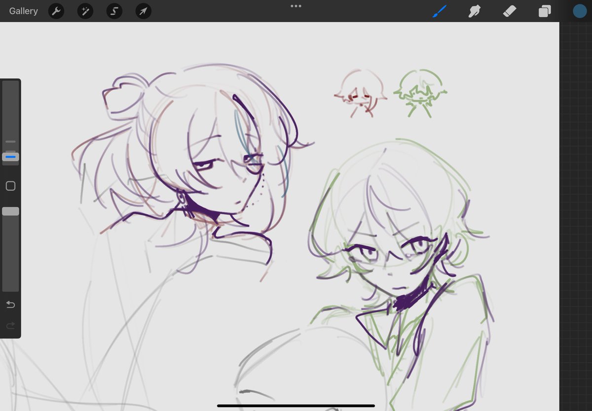 aunnoki's tweet photo. ok so apparently studying anatomy actually does help you improve at art i didn’t realize that umm #Prsk_FA #prsk_BL https://t.co/XcOzjaNflB