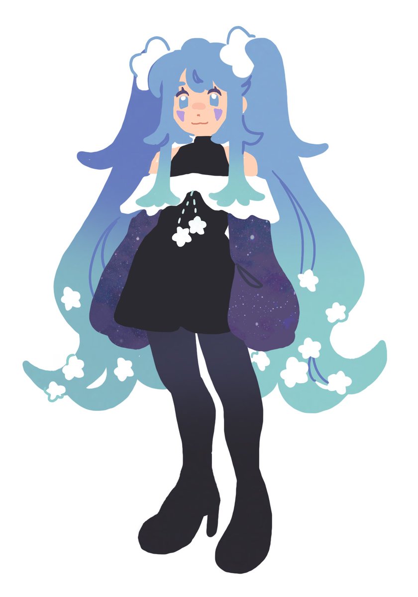 「redrew a super old spacey miku design fo」|GABAGHOULのイラスト