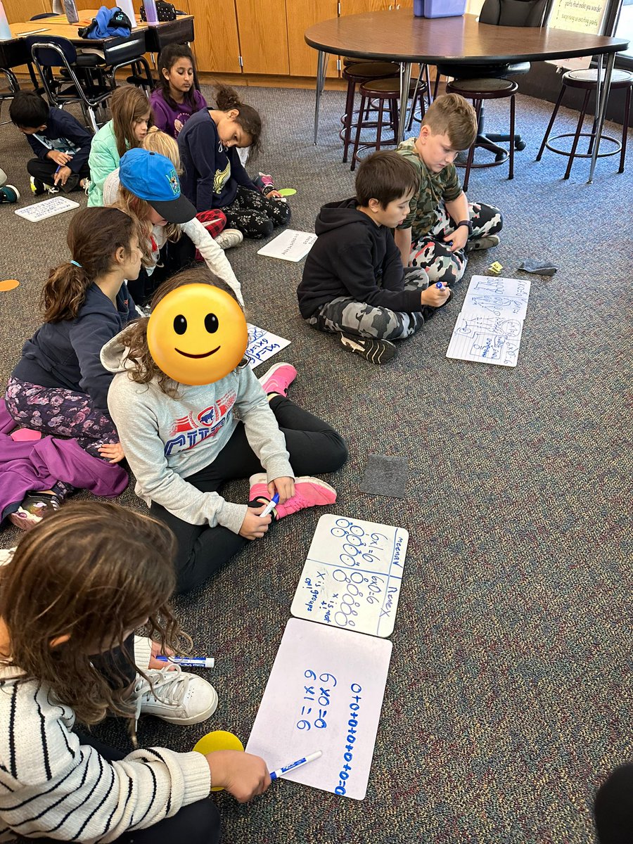 Third graders fully engaged in their partner discussions in math by comparing their strategies. The quality of their conversations continues to improve with time and practice. Math is truly one of my favorite times of day this year! 💭#elevate203 #wearemaplebrook