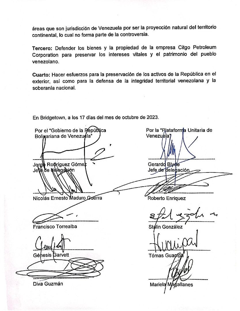 NicolasMaduro's tweet image. Comparto la Firma del Acuerdo Parcial para la Protección de los Intereses Vitales de la Nación, bajo el amparo de la Constitución de la República Bolivariana de Venezuela, reivindicando como derechos irrenunciables la independencia, la libertad, la soberanía, la inmunidad, la…