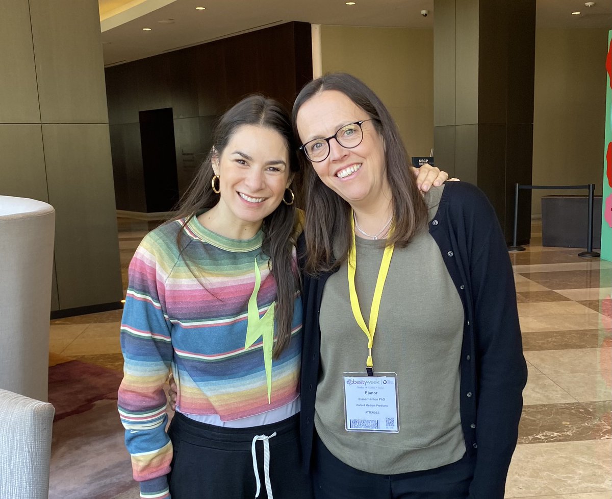 Brilliant to meet @MichelleCardel for the first time IRL at @ObesityWeek. Loved talking all things ACT and weight management in young people with you! @AIM2changeUK