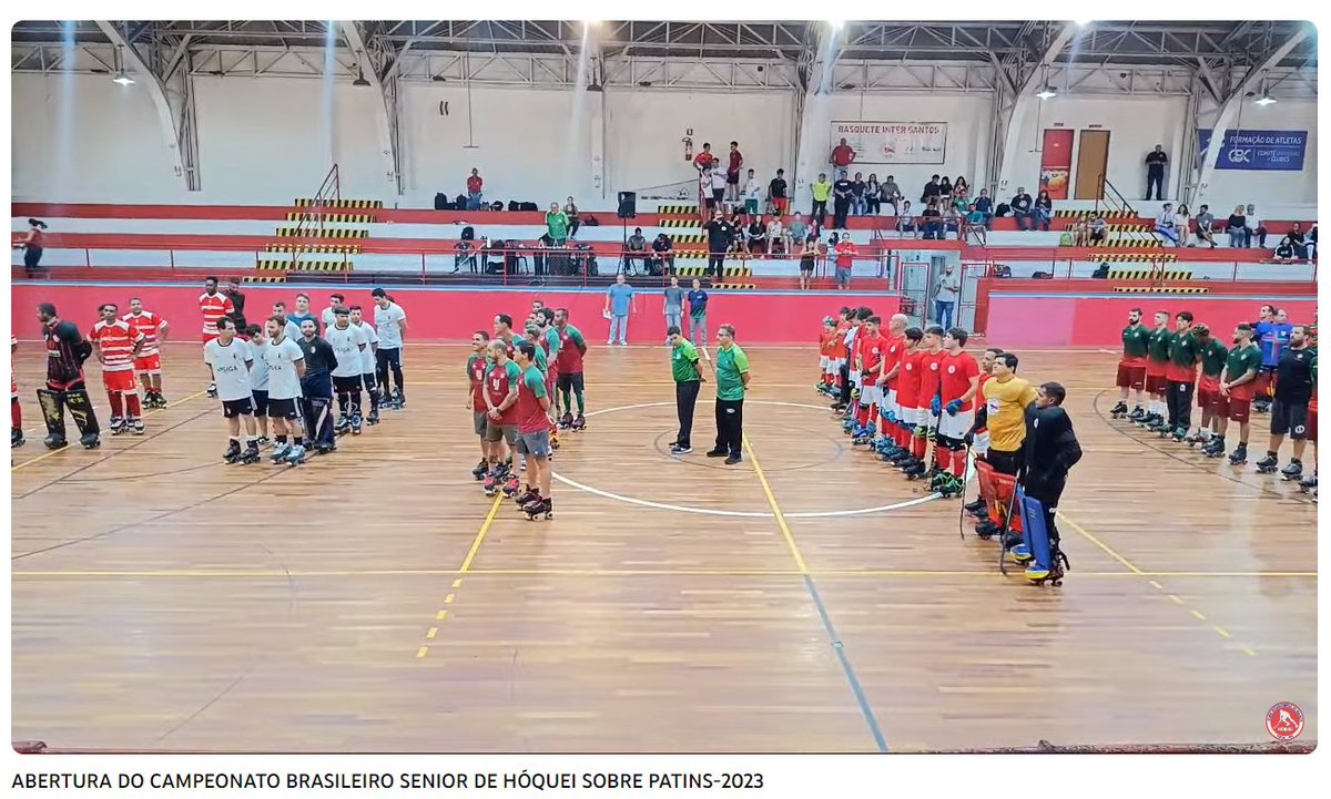 Cerimônia de Abertura do Campeonato Brasileiro de Hóquei sobre Patins 2023 – Sênior Masculino – 17 a 21 de outubro de 2023 – Clube Internacional de Regatas – Santos, SP

youtube.com/watch?v=6k4b54…
youtube.com/@tvokbrasil/st…