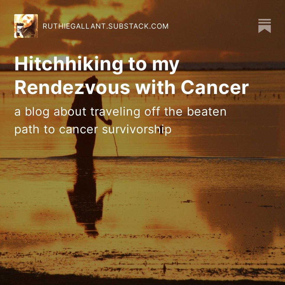 HitchhikingBlog's tweet photo. Hitchhiking to my Rendezvous with Cancer ~ A blog about traveling off the beaten path to cancer survivorship.

"In this moment, without hesitation, I needed to set the course for the rest of my life."

#BreastCancerAwarenessMonth #survivorship #cancer  

https://t.co/AkLzijZwWh https://t.co/hH57TsRJjz