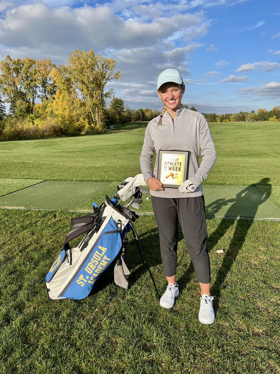 TylerSeggerman's tweet image. Congratulations to sophomore Sydney Socha who is our Athlete of the Week‼️

Not only did she help St. Ursula advance to State for the 3rd straight year, but just days before represented @FirstTeeLE in San Francisco, CA

You can watch her segment on Thursday at 6 p.m. (WTOL 11)