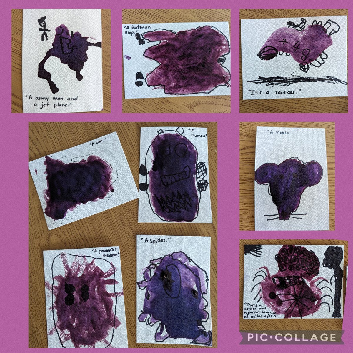 ajreilly21's tweet photo. We discovered some wild grapes during our community walk a few weeks ago so we called on @trembathkindie to find out more about them. She showed us how to make paint by crushing the grapes and we made some blob art. They turned out great! https://t.co/i3GCel4qtc