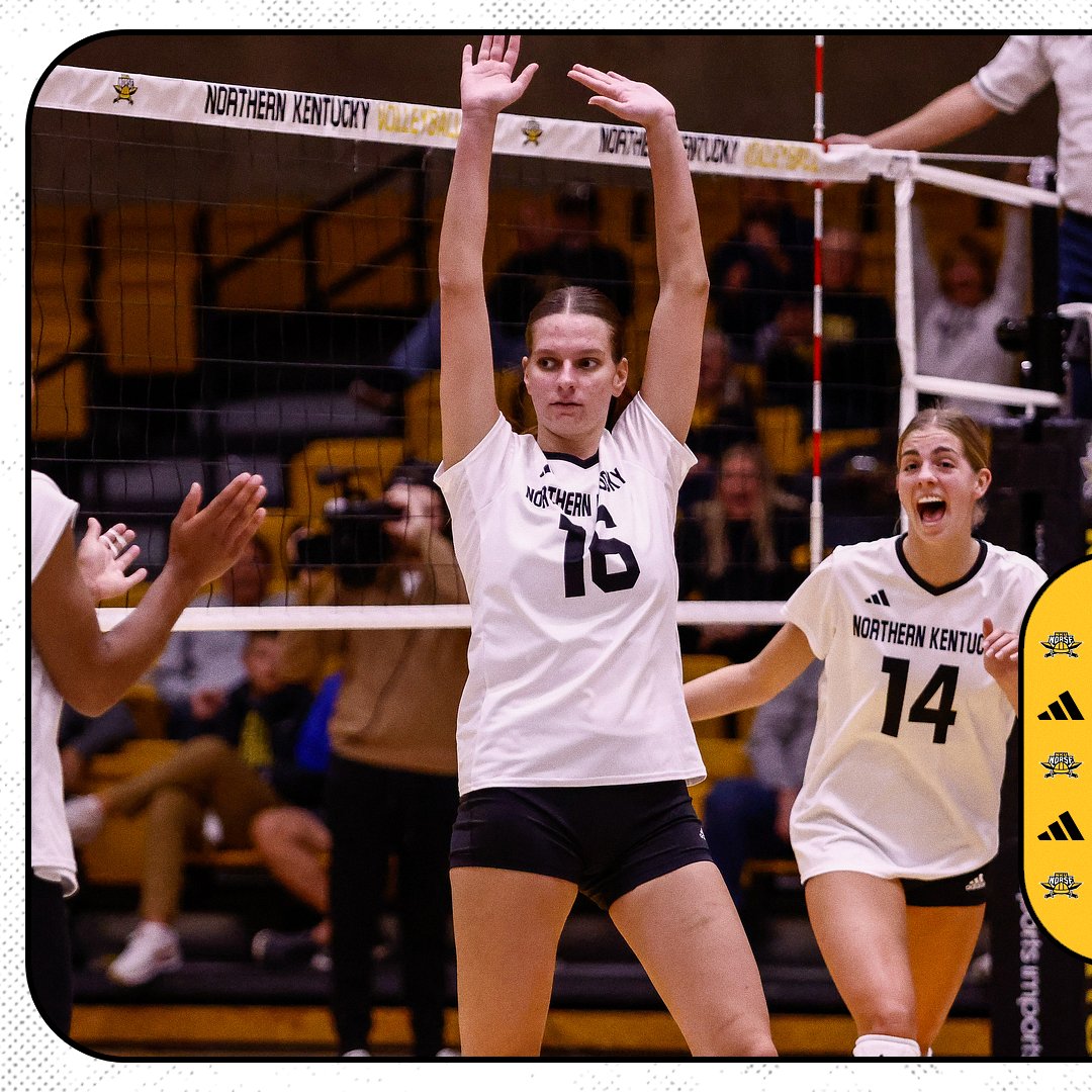 NKUNorseVB's tweet photo. Keeping the good times rollin' in Regents with another NORSE 𝗗𝗨𝗕!!😤

@NKUNorse | #NorseUp https://t.co/vzsfZjd4ey