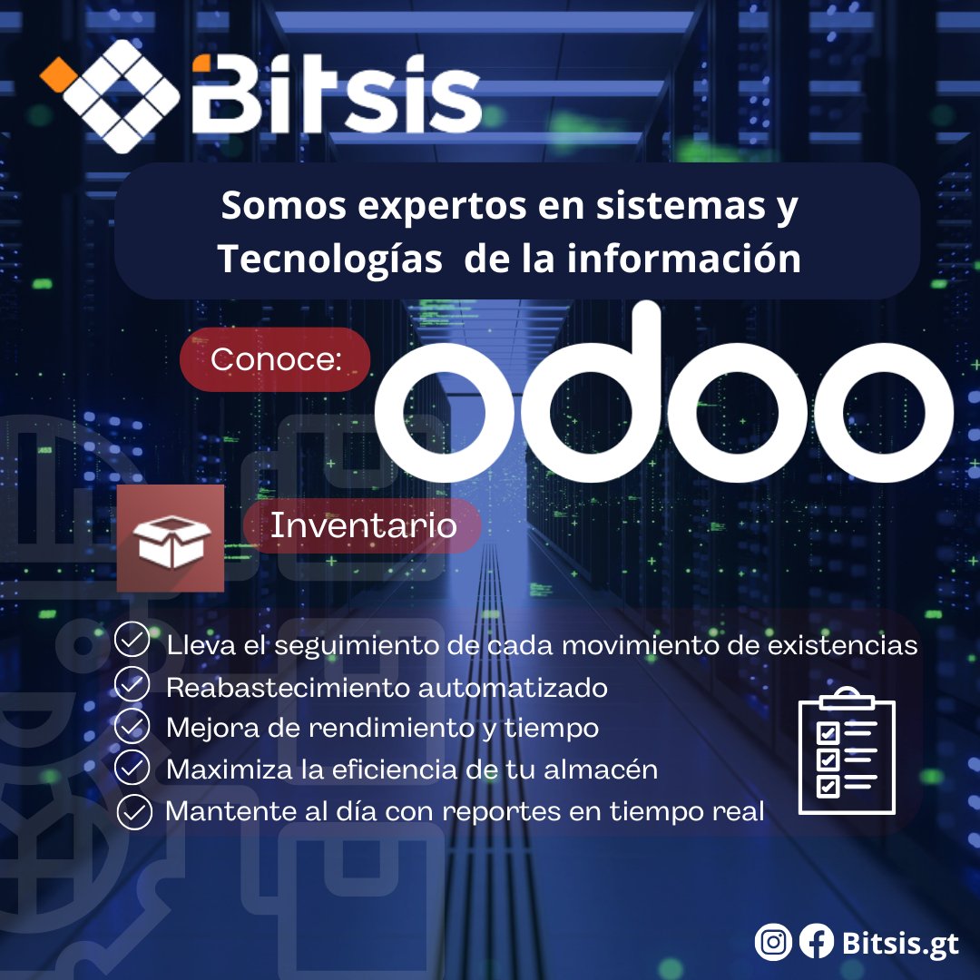 bitsisgt's tweet photo. ¿Necesitas controlar tu inventario📦? ¡Tu búsqueda termina aquí! Descubre la eficiencia de Odoo ERP y su módulo de inventario.

¿Estás listo para llevar tu empresa al siguiente nivel? Te invitamos a explorar https://t.co/S2DPQLGpmK

#odoo #odooerp #odoogt #odoopartner #bitsis https://t.co/nkoaYLWqiV