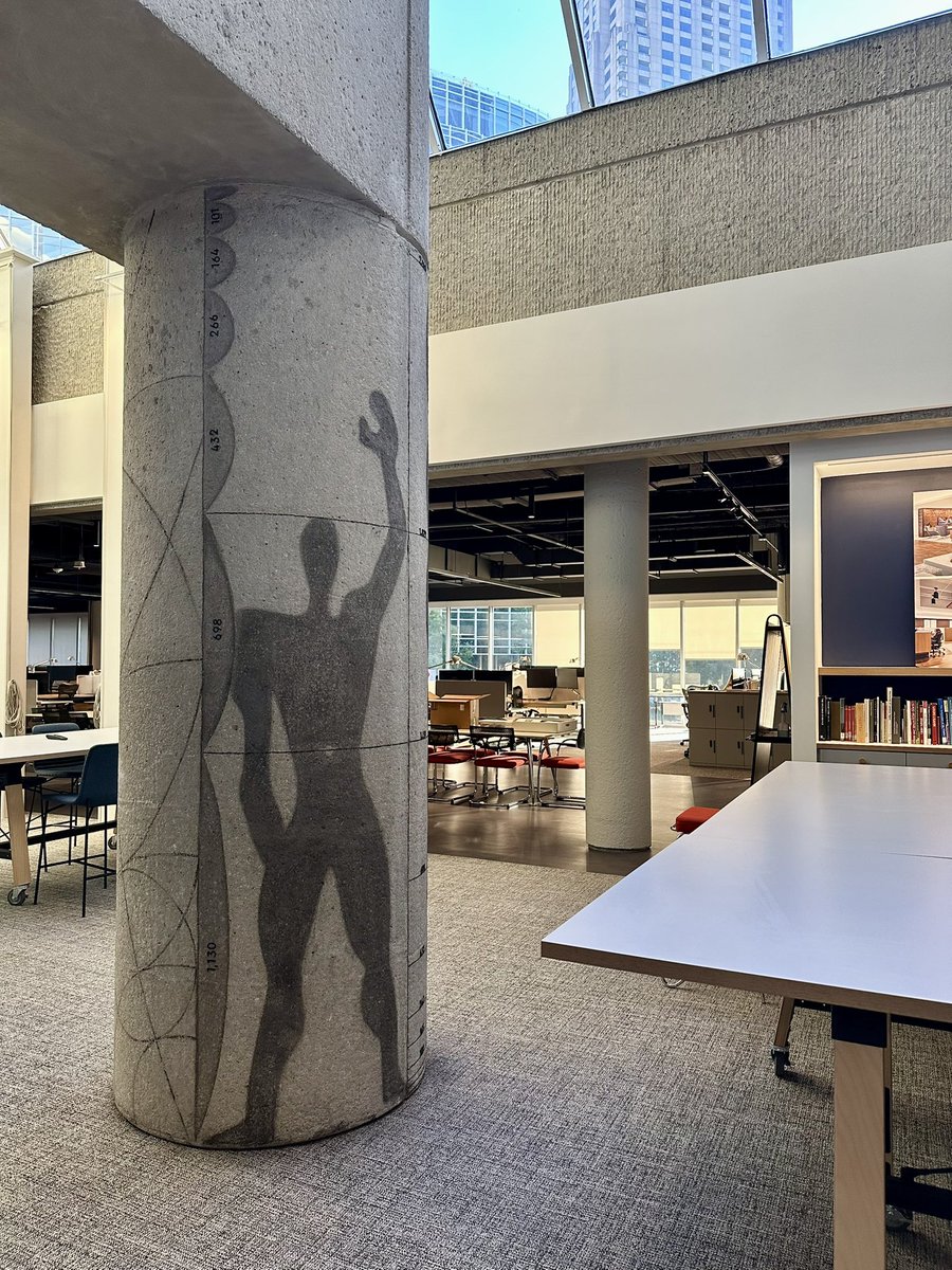 Human form at the center of design in the center of our ATL office #lecorbusier
