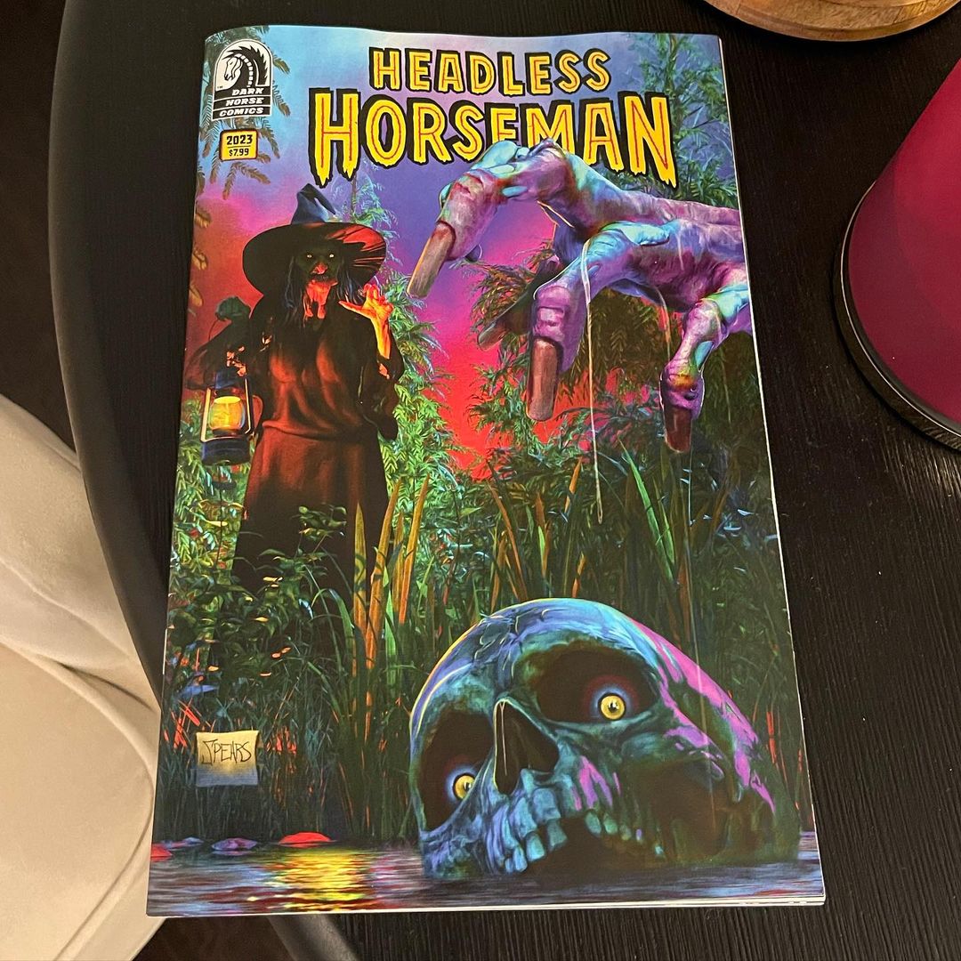 Guess what comes out tomorrow? Make sure to pick up your copy of Headless Horseman at comic shops tomorrow! #darkhorse #headlesshorsemandarkhorse #headlesshorseman #witch #monsterart #coverart #comicbookcovers
