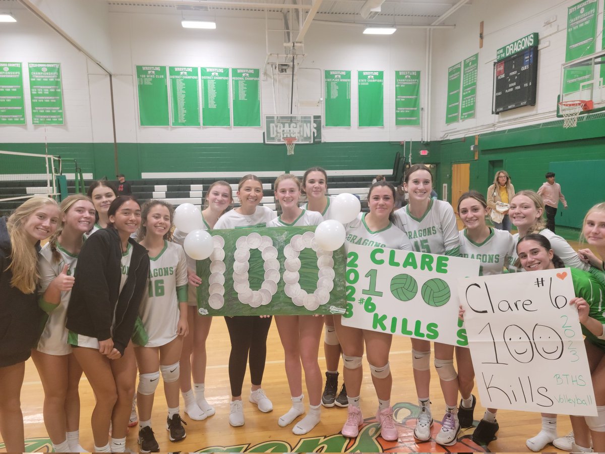 🏐G. Volleyball:  Shout out to senior Clare Ashe, who reached the 100 kill milestone today in <a href="/BrickVBall/">Brick Volleyball</a>  2 set win over Freehold Boro.  I had to include the goofy pic.  If you know her, it pretty much personifies Clare!!  #DragonNation #WeAreBrick <a href="/ShoreVBallCA/">ShoreVBallCA</a>