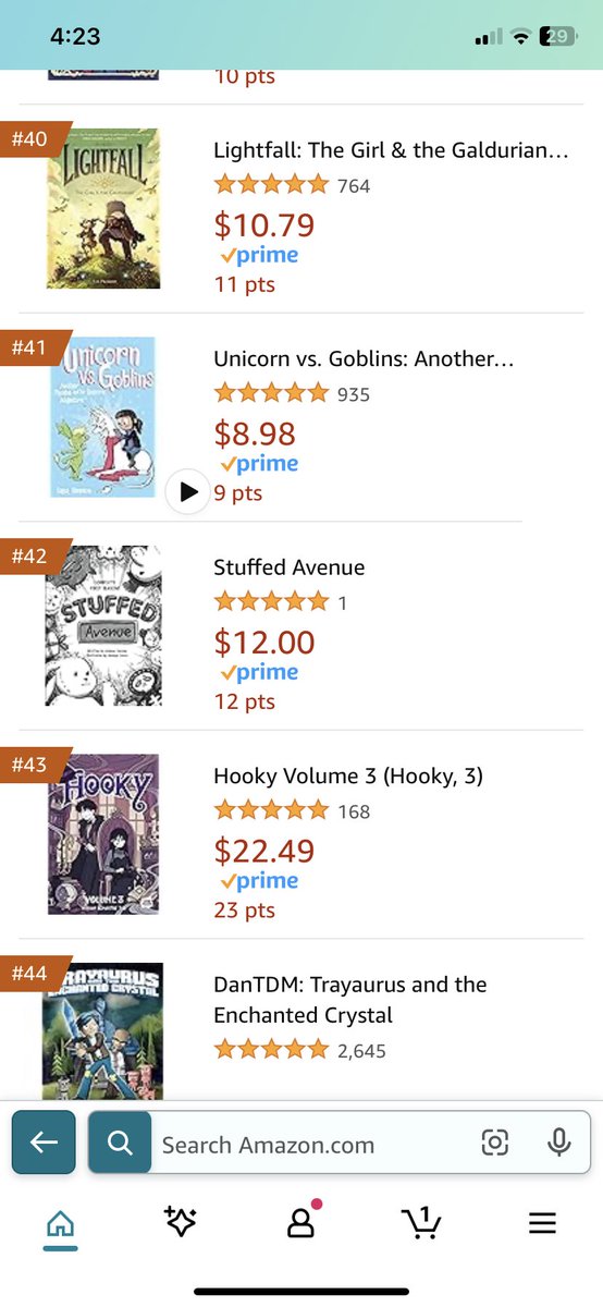Hit #42 on Amazons 100 list in our first 24 hours :) thanks everyone for the support and love! It's so hard to market a #selfpublished book I'm greatful! 
.
Spread the word and help us get to top 10 :)
a.co/d/6NX2SCI

#writerscommunity #author #middlegrade #amazonbooks