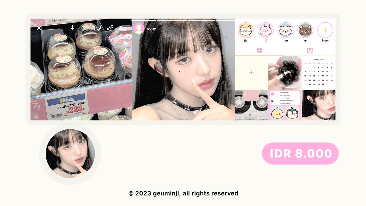 geuminji's tweet image. help rt? thank you 🫶🏻

halo, aku ada 4 layout ready stock di bawah ini dengan harga 8.000/each (get ava png only) 🍭 payment lewat dana atau spay! yang berminat bisa langsung DM 💌

#zonauang