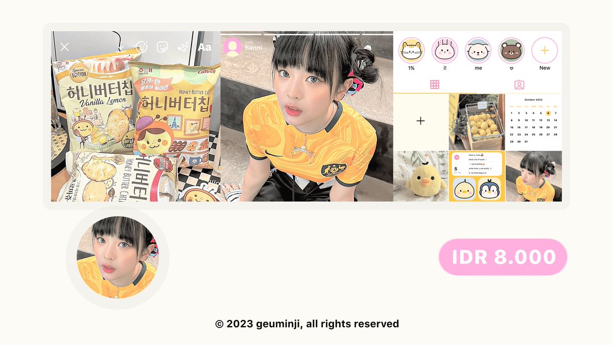 geuminji's tweet image. help rt? thank you 🫶🏻

halo, aku ada 4 layout ready stock di bawah ini dengan harga 8.000/each (get ava png only) 🍭 payment lewat dana atau spay! yang berminat bisa langsung DM 💌

#zonauang