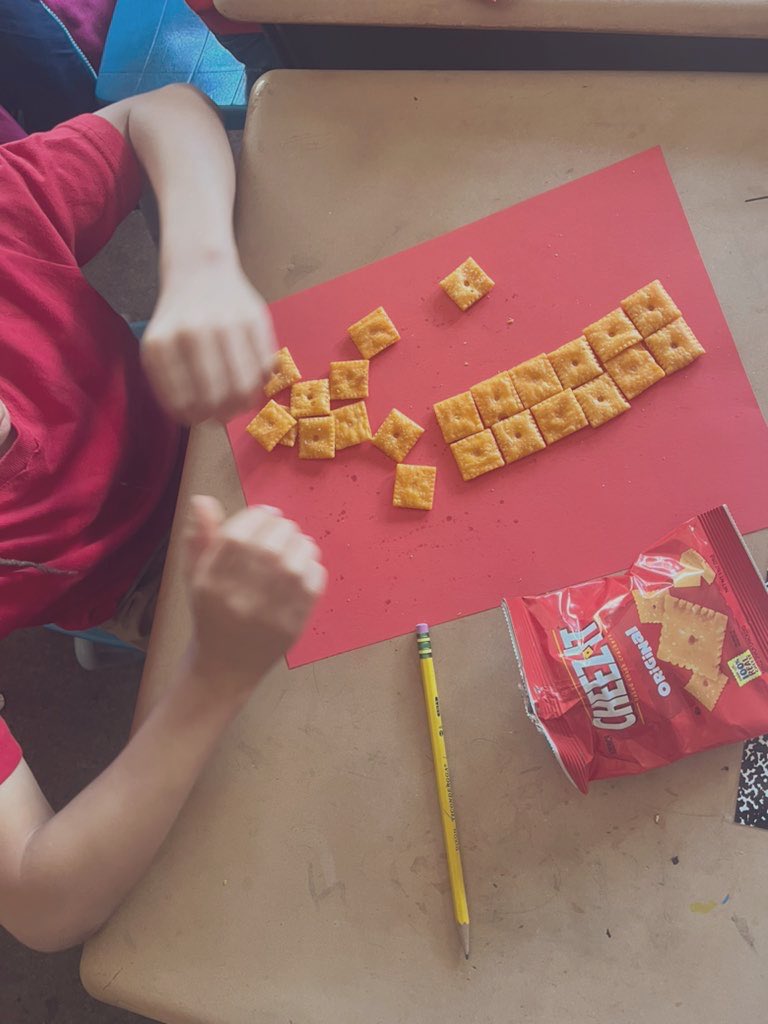 Hooray for <a href="/cheezit/">CHEEZ-IT</a> arrays!! Today we practiced a new multiplication strategy with one of our favorite snacks! 🧀✖️