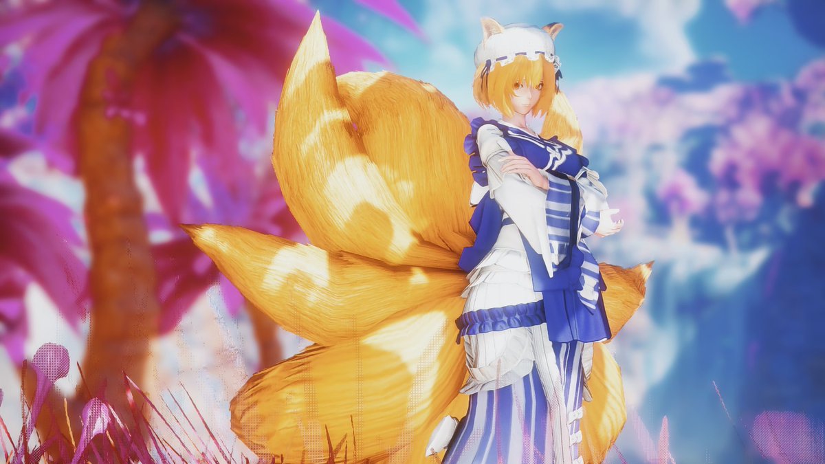 serarose414's tweet photo. 八雲藍作ってみた
 #メンテの日なのでssを貼る 
 #PSO2NGS__SS https://t.co/qVeXX8Nguo