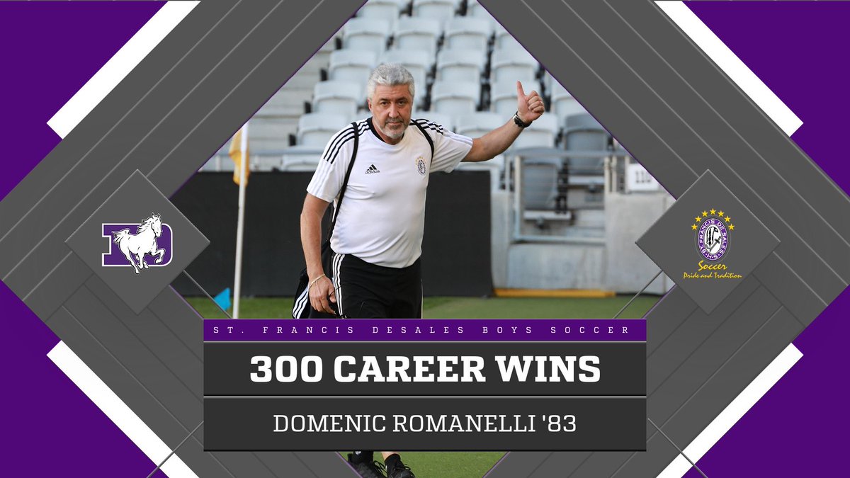 3️⃣0️⃣0️⃣❗️❗️❗️ Congratulations to Head Coach, Domenic Romanelli on his 300th win as the leader of @sfdboyssoccer!!!!