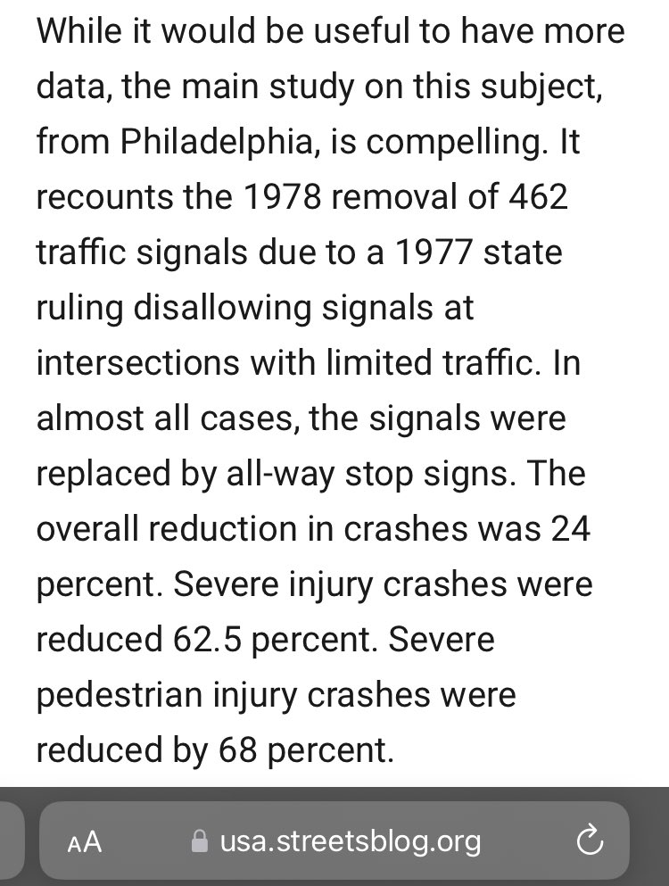 Tired: get rid of highway-style slip ramps in cities

Wired: get rid of right-on-red

Inspired: get rid of traffic signals (at all but highest volume intersections) h/t <a href="/JeffSpeckFAICP/">Jeff Speck</a>