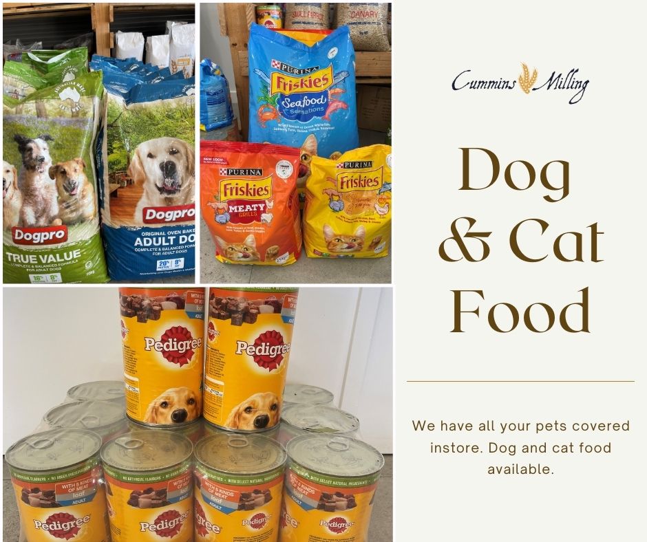 Did you know we also stock dog and cat food?
#dogpro #friskies #pedigree
Contact us for pricing &amp; orders via email at admin@cumminsmill.com.au or phone 8676 2047!