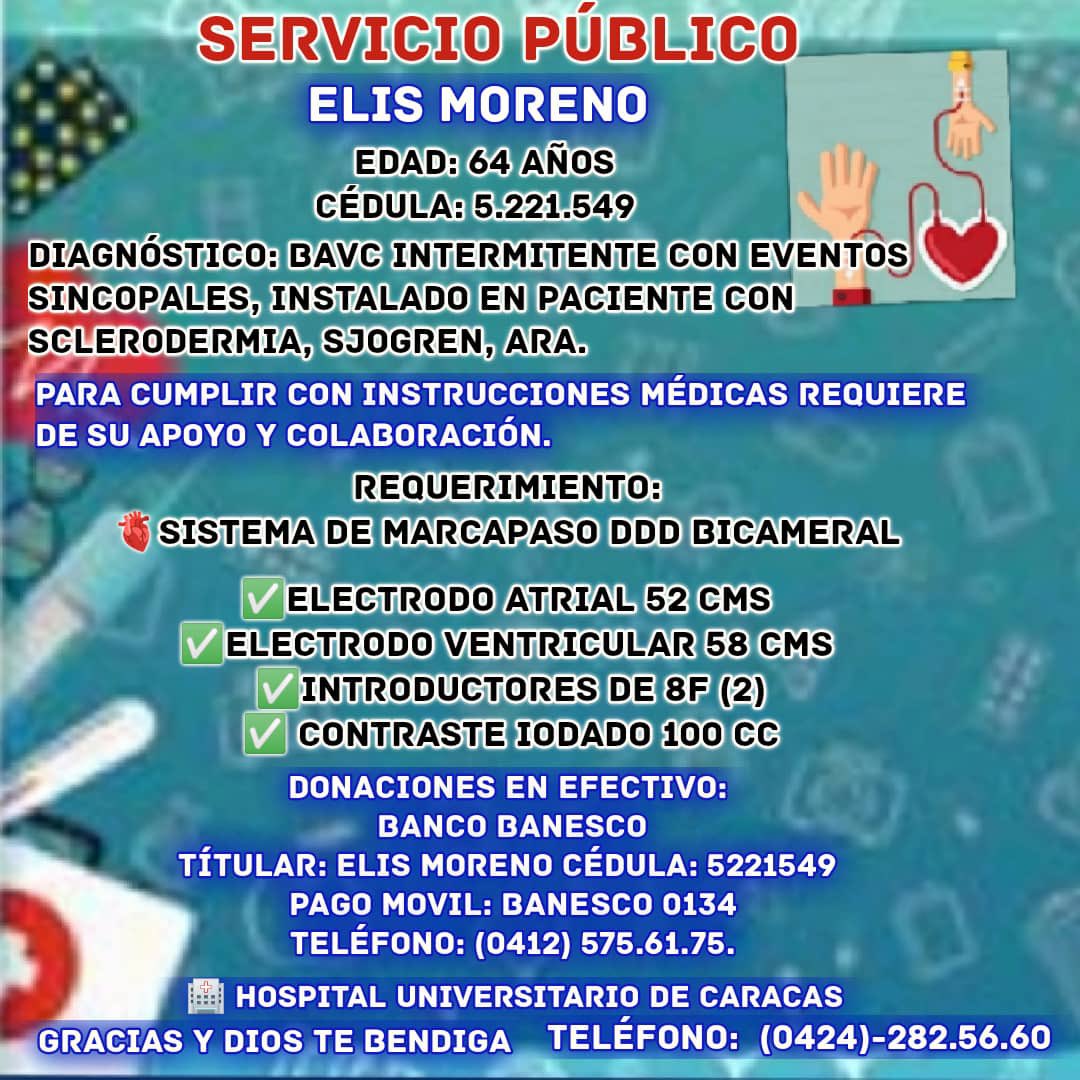 mirlajmm's tweet photo. 🆘 #ServicioPúblico #Marcapaso #URGENTE #Salud #Vida #Apoyo #Solidaridad #Comparte #Difunde 🆘🚨 🆘 #HospitalUniversitarioDeCaracas  🫀📌 @Somosivss 📌 @ministeriosalud #URGENTE https://t.co/c8yM8LqmTX