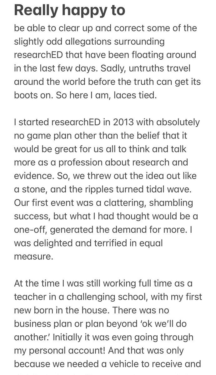 tombennett71's tweet image. Some thoughts to set the record straight about researchED, because truth and integrity matters, even on Twitter.