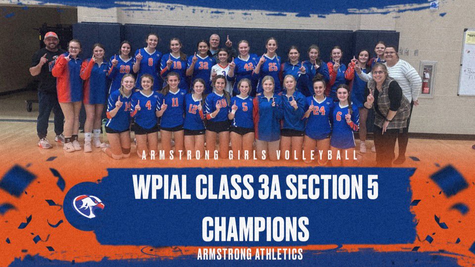With the win over Franklin Regional this evening, our girls have clinched the sections title!!! #RiverHawksPride
