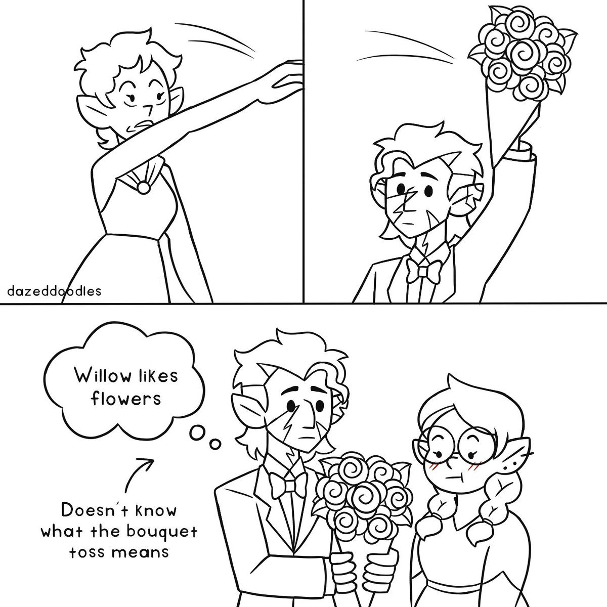 dazeddoodles's tweet photo. Raeda Wedding 🦉🎻 #TheOwlHouse https://t.co/4IFdXWoIkh
