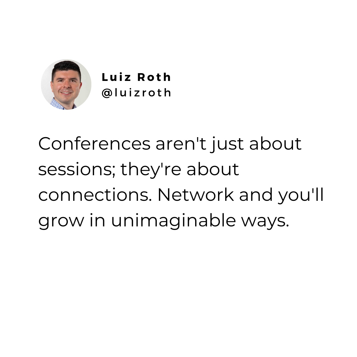 Conferences are more than just talks – they're opportunities to connect and expand. 

It's not just about the sessions; it's about building relationships. 

#conferenceconnections #networkinggrowth #beyondsessions #networkingmagic #conferencesuccess